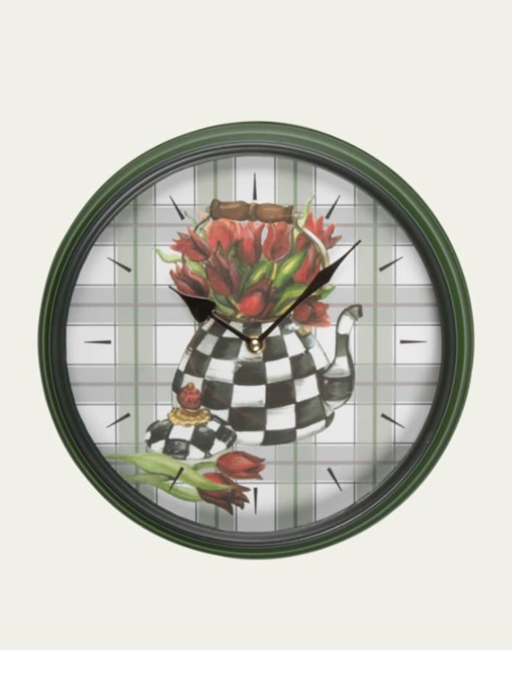MacKenzie-Childs Tea Kettle Bouquet Wall Clock